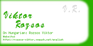 viktor rozsos business card